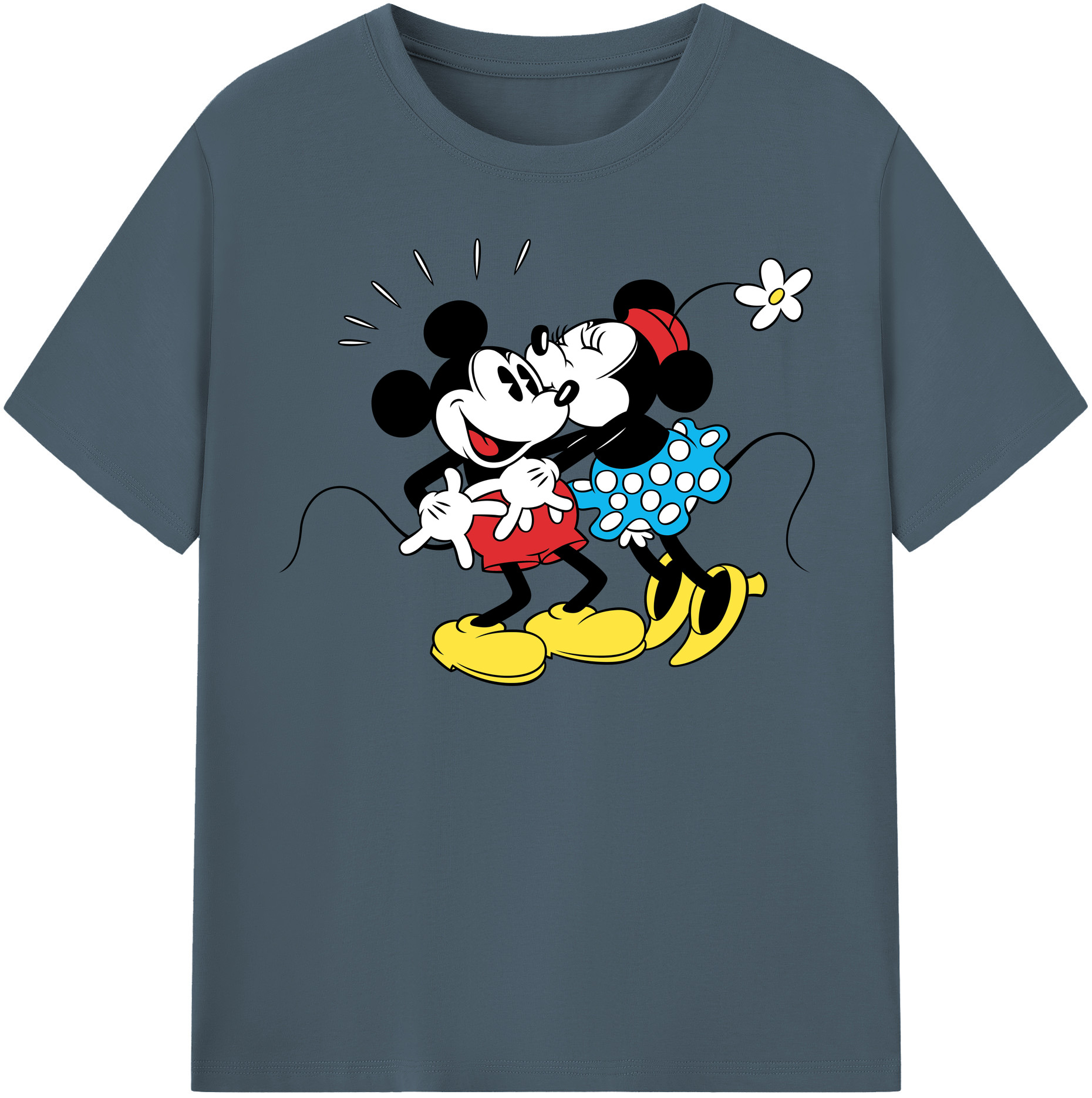 （画像用） ミッキーマウス Mickey Mouse 綿100％半袖Tシャツ（フロントプリント）